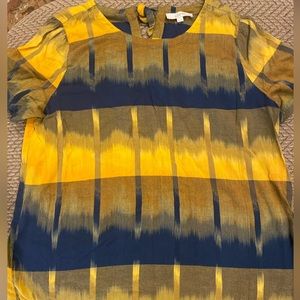 Loft top XL. New without tags. Yellow and blue